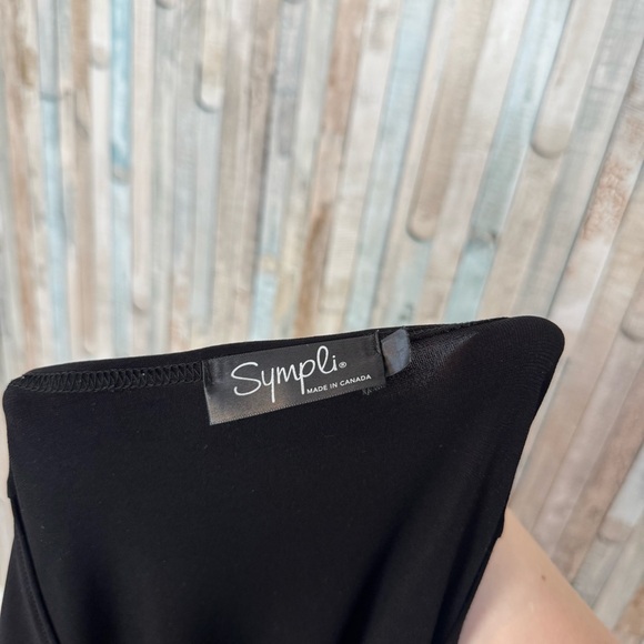 Sympli 8 Black Short Sleeve Go To T Shirt Tee Top Jersey Stretch Knit Classic - Picture 5 of 9